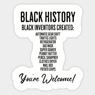Black Inventions - Black History Sticker